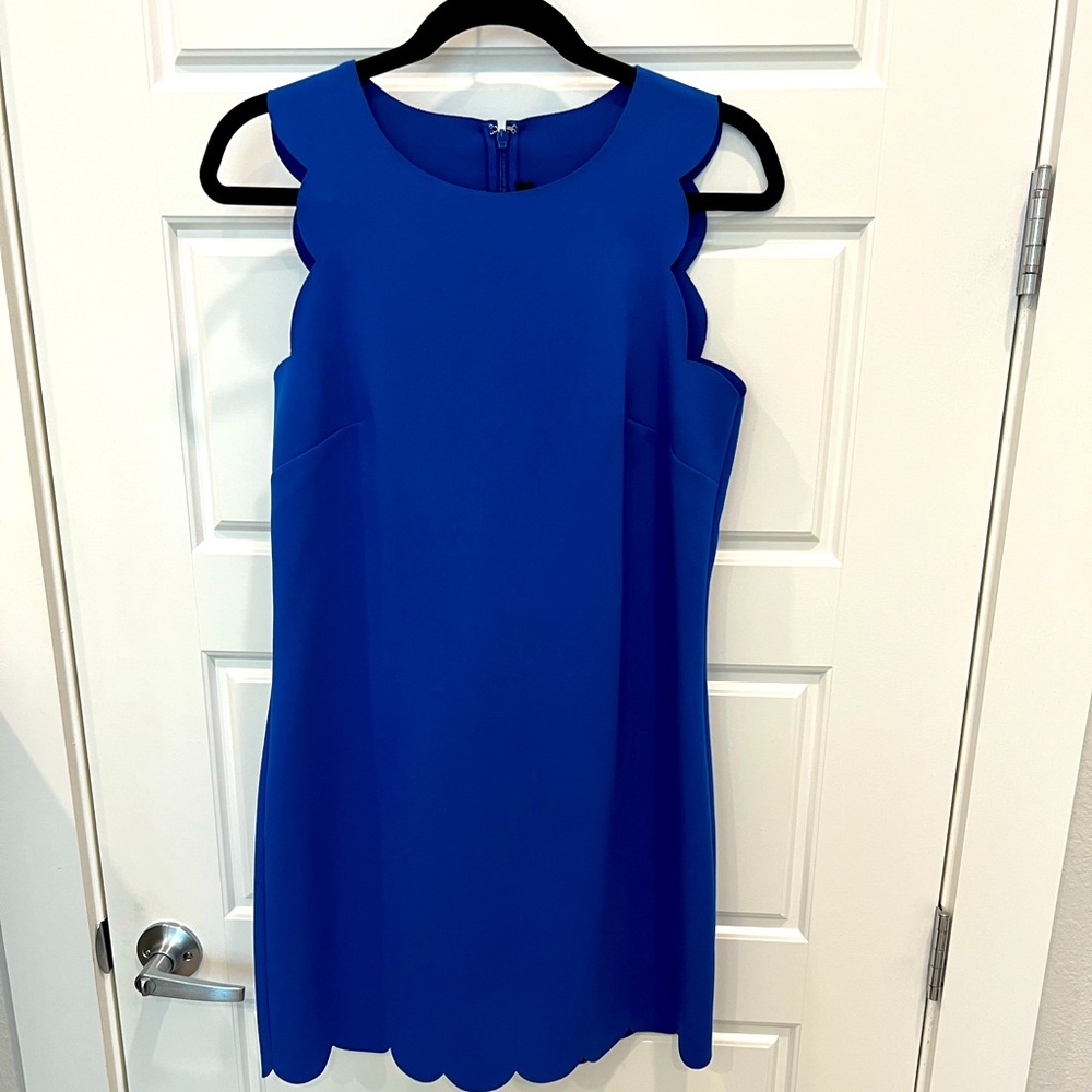 JCrew Blue Scalloped Dress size 4